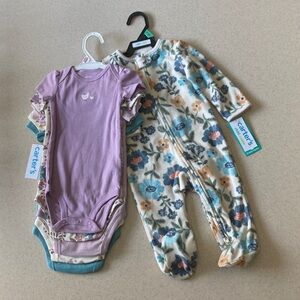 Carter's 5 Pc. NWT Bodysuit Set 9 Month and NWT Onesie Size 6-9 Month